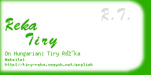 reka tiry business card